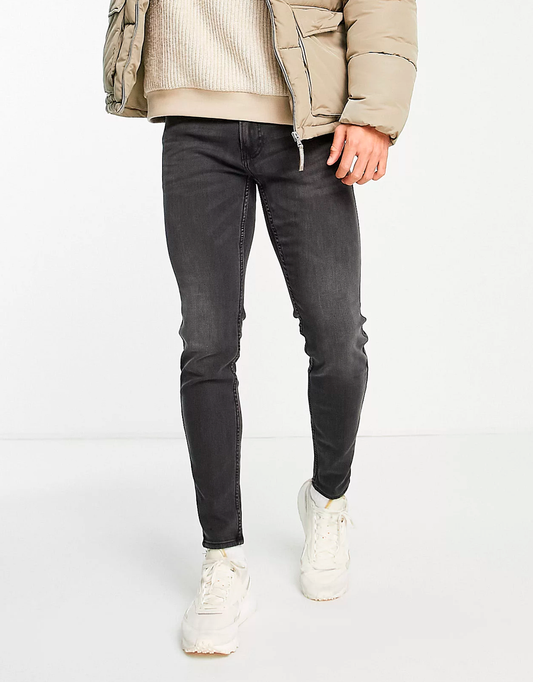Washed Black Denim Jeans